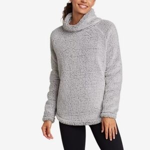 Eddie Bauer Pullover Fireside Plush Sherpa Fleece Turtleneck Size XL